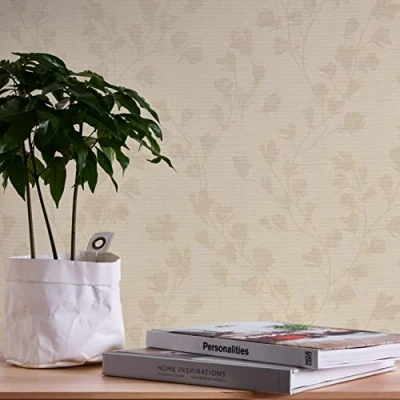Imagen de A.S. Création 387475 Nara Papel pintado (10,05 x 0,53 m), diseño floral, color beige y gris