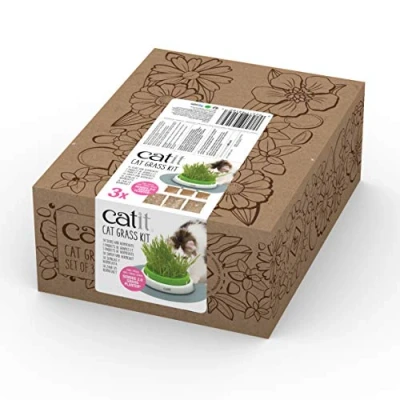 Imagen de Catit Kit Hierba gatera de Plástico, Marrón, 18 Unidad (Paquete 1)
