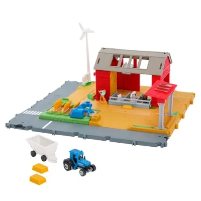 Imagen de Matchbox Action Drivers Granja con cosechas Set de Juego Pistas para Coches Juguete, Incluye 1 Tractor y Accesorios, +3 años (Mattel HRY42)