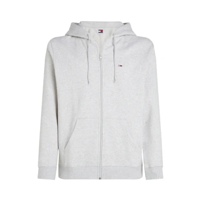 Imagen de Tommy Jeans FLAG ZIP Sudadera con cremallera, Hombre, Talla: 44, Silver grey heather