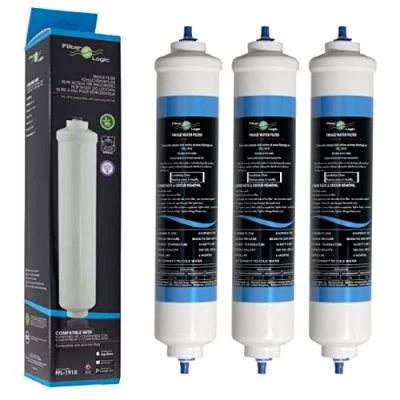 Imagen de FilterLogic FFL 191X Paquete de 3 Filtro agua frigorífico compatible con HAIER 0060823485A Cartucho para refrigerador nevera HRF 628A 628I 630A 630I 522I 665I HB22FWRSSAA