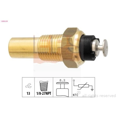 Imagen de EPS 1.830.235 Sensor de Temperatura del Refrigerante Made in Italy OE Equivalent blanco OPEL: Astra F CC, Vectra B Berlina, Frontera SUV