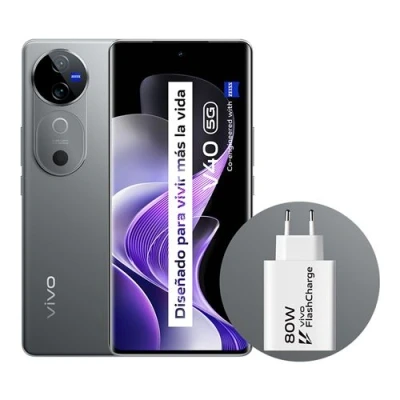 Imagen de Móvil vivo V40, Plata, 512 GB, 12 GB RAM, 6.78&quot; AMOLED, Qualcomm Snapdragon® 7Gen3 , 5500 mAh, Android