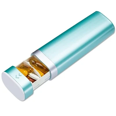 Imagen de Betife organizador semanal de pastillas para 7 días, pastillero diario, viaje, bonito soporte guardar vitaminas, medicamentos, suplementos,