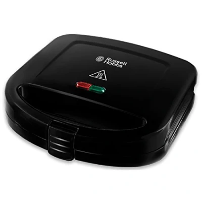 Imagen de Russell Hobbs Sandwichera Classics 2 Porciones, Revestimiento Antiadherente, Fácil Limpieza, Indicador Luminoso, Asas con Pestaña de Cierre, 700 W, Negro 24520 56