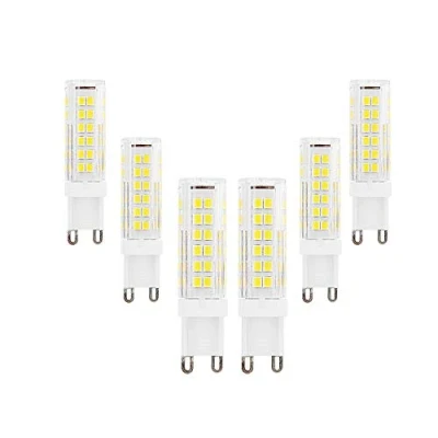 Imagen de Bombillas LED g9 Equivalente A 9W Halógena de 90W Blanco Frío 6000K 900Lumen AC220 240V Ángulo Haz 360 ​ Lámpara Ahorro Energía No Regulable(Paquete 6)[Clase Energética ++]