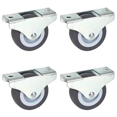 Imagen de Dörner + Helmer Juego de 4 ruedas fijas para muebles, 50 mm x 19 mm, capacidad carga 165 kg, pequeñas TPE