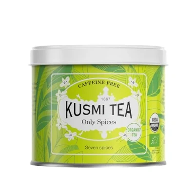 Imagen de Kusmi Tea Only Spices Té Orgánico Canela, Anís, Jengibre, Regaliz, Hinojo Tisana Orgánica sin Teína Disfrutar Caliente o con Hielo Lata de 100g Cantidad para aprox. 50 tazas