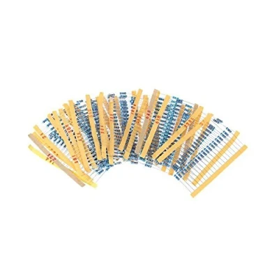 Imagen de DollaTek 200PCS 1W Watt 1% Resistores de película Metal Assorted Kit Set 20 Valores (10 Ohm 1M ohmios)