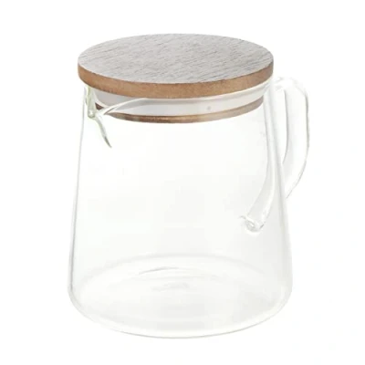 Imagen de FAVOMOTO Jarra Cafetera Universal de Vidrio para Bebidas Frías: 300Ml Server CóNica, Transparente