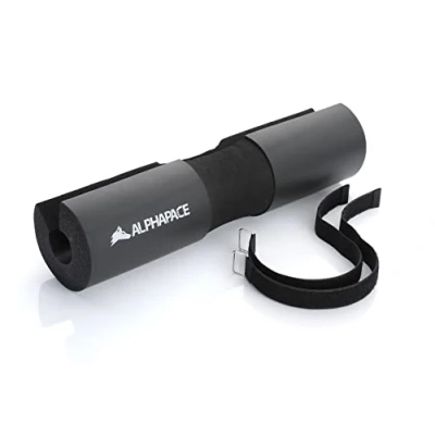 Imagen de almohadilla para barras ALPHAPACE en color negro, protector barra de mancuernas o pesas, sentadillas hip thrusts