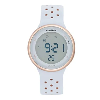 Imagen de Armitron Sport 40/8423 Reloj Deportivo Digital Unisex con cronógrafo y Correa de Silicona, Azul Polvo