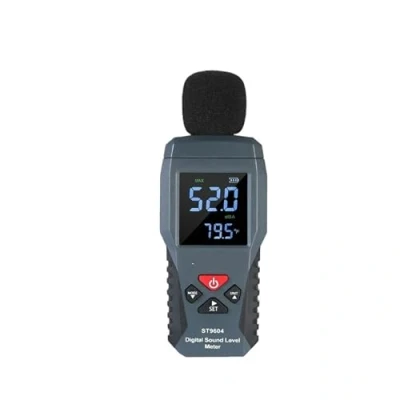 Imagen de medidor de nivel sonido digital, Mini Digital pantalla LCD ruido instrumento medición probador decibelios 30 130dBA para el hogar, vecino ruidos