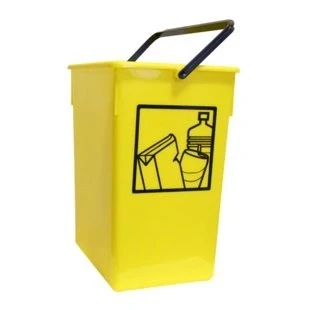 Imagen de HELGUEFER Cubo basura Reciclar 20X28X34 C/Asa amarillo 15l.