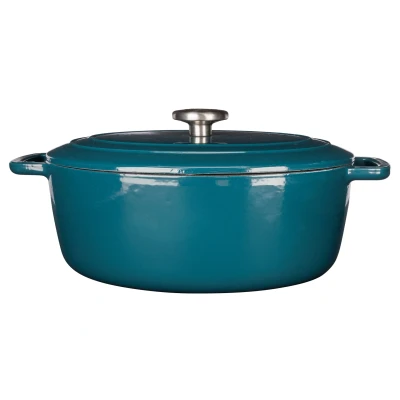 Imagen de Cosy &amp; Trendy Casserole Fontestic Cast Iron Green Heron Oval 31 x 24 cm . Enamelled Suitable for all Cooktops