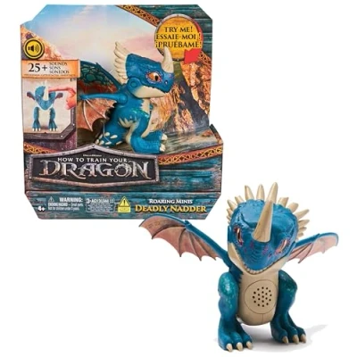 Imagen de DreamWorks How to Train Your Dragon, Mini Dragón Interactivo, Figura con Efecto de Sonido, Juguete para niños a Partir 4 años