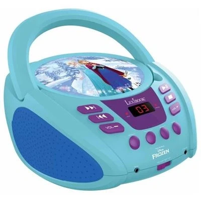 Imagen de Lexibook Reproductor de CD Disney Frozen II Radio, entrada línea, batería o red eléctrica, diseño aleatorio