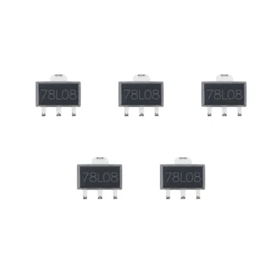 Imagen de MMMO Kit de 5 reguladores voltaje 8 V 100 mA 7808 78L08 L78L08 L78L08C SOT 89