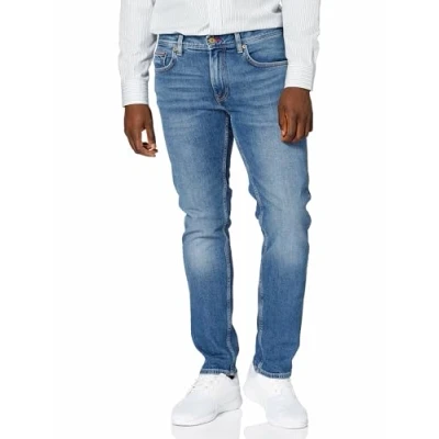 Imagen de Tommy Hilfiger CORE Denton Straight Vaqueros rectos, Hombre, Talla: 36x32, Boston indigo