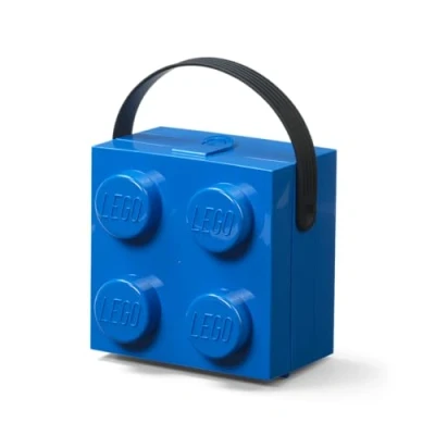 Imagen de Lego fiambrera con asa (azul)