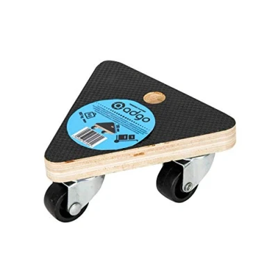 Imagen de ADGO Plataforma de Transporte Triangular 130x130x130 mm, Laminada Impermeable, Capacidad Carga 100 kg, Ruedas Giratorias 360 Grados, Almohadilla para Mover Muebles