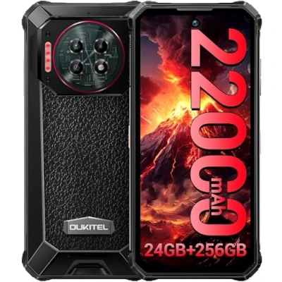 Imagen de Teléfono móvil resistente WP19 Pro 22000mAh, 6.8&quot; FHD 120Hz, 24GB 256GB, 64MP + 20MP con visión nocturna, carga rápida 33W, Android 13, Helio G99, Dual SIM 4G, NFC, OTG
