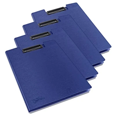 Imagen de Rapesco 1698 Germ Savvy Antibacteriano, Carpeta Portapapeles en Formato A4, Azul, Paquete con 4 Carpetas