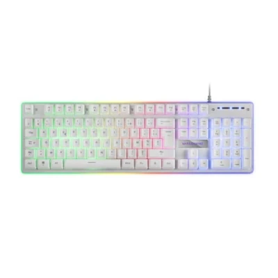 Imagen de Mars Gaming MK220W Blanco, Teclado H Mech, FRGB Rainbow y Halo, Antighosting, Idioma Francés
