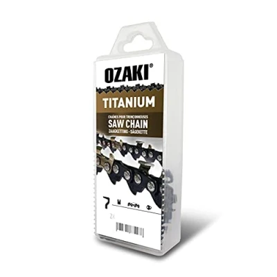 Imagen de OZAKI Cadena motosierra 3/8 LP E55 Titanio Calibre 1,3 mm (0,05&quot;) Perfil de gubia semicuadrada 55 Entrenadores