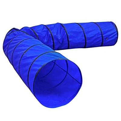 Imagen de lionto Túnel para Perros de Juegos Agilidad Mascotas, (L) 500x60 cm Azul