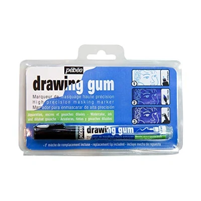 Imagen de Pebeo Marcador Drawing Gum Punta 0.7 MM, Pintura, Azulado, 1 unité (Lot de 1)