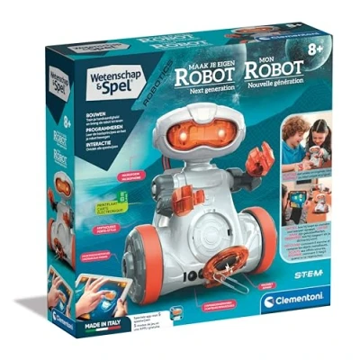 Imagen de Clementoni 56171 Ciencia &amp; Juego Robot Mio De Juguete (Lengua Francesa, Lengua Holandesa), programable, Interactivo, Voz, robótica, Juegos educativos 8 años