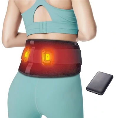 Imagen de BESTEK Manta Electrica Lumbar con 3 Modos Calefacción Rápida Y Masaje Almohadilla Esterilla para Abdominal Dolor Menstrual,Columna Lumbar,Abdomen,Espalda Aliviar el
