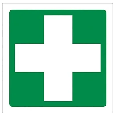 Imagen de vsafety 31028 AF S &quot;primeros auxilios logotipo&quot; primeros General señal, autoadhesivos, cuadrado, 100 mm x mm), color verde