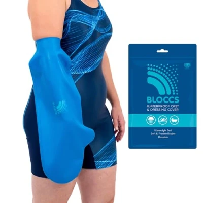 Imagen de Bloccs Protector para Brazo enyesado 100% impermeable ducha, natación y baño duradero de Adulto ducha o #ASA70 Unisex (corto)