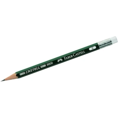 Imagen de Faber Castell 3 lápices de repuesto para Perfect Pencil 9000 B con goma borrar