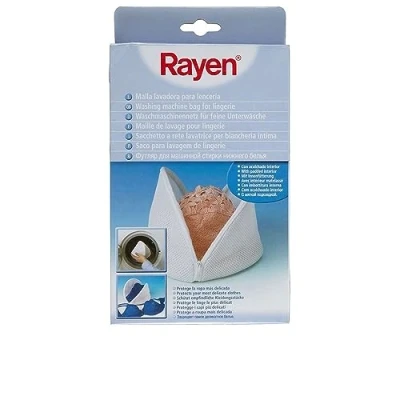 Imagen de Rayen Lavadora y Secadora lavandería para Prendas dedicadas Bolsa Protectora Reutilizable el Lavado de Ropa 18 x 15 5 cm, Blanco