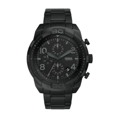 Imagen de Fossil Reloj para hombre Bronson, movimiento cronógrafo, 50mm Caja de acero negro con correa acero, FS5712