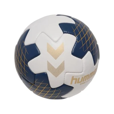 Imagen de Hummel Hmlstar Match Unisex Balón de balonmano, Talla: 3, Off white/marine/gold