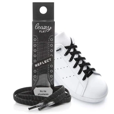 Imagen de leazy flat Cordones elásticos S: (Hasta 4 ojales por lado, Amarillo Neón Reflectante)