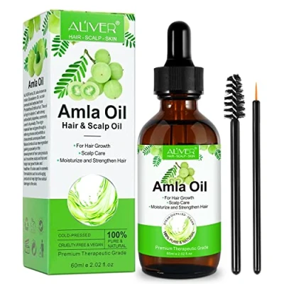 Imagen de Amla Oil 60ML Aceite de para Cabello Favorece el Crecimiento del Cabello, Previene Caída y Canas, Fortalece las Raíces