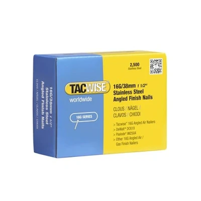 Imagen de Tacwise 1223 Clavos inclinados de acero inoxidable 16 G/38 mm, caja 2500 unidades