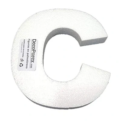 Imagen de Decoporex Letra C de poliestireno 20 cm alto. expandido.