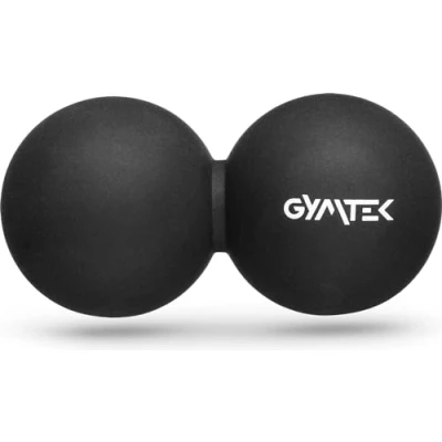Imagen de Pelota de masaje doble Trigger Point Release Lacrosse Ball para aliviar el estrés o masajear y regenerar los músculos del cuello la espalda, bola fascia automasaje, color negro
