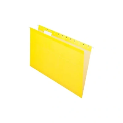 Imagen de Pendaflex 04153 1/5 YEL Carpetas colgantes reforzadas, tamaño legal, amarillo, corte 1/5, 25/BX (4153 YEL)