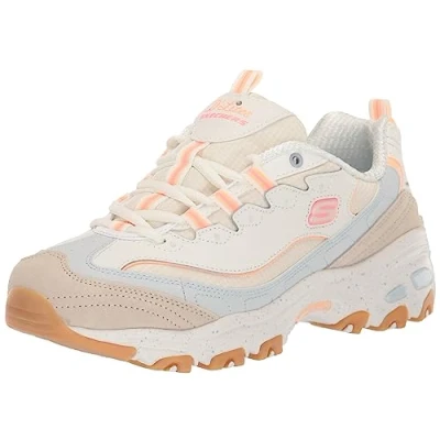 Imagen de Skechers D&#039;lites Bold Views, Vistas Atrevidas Mujer, Natural Leather Mesh Multi Trim, 39.5 EU