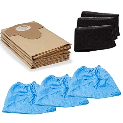Imagen de FixedByU Juego de filtros para bolsas aspiradora, filtro espuma, bolsa textil, apto aspiradoras Einhell TC VC 1820, 1815, 1825, etc