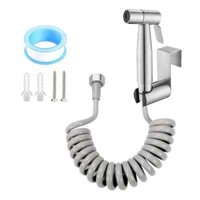 Imagen de Venprodium Kit de Ducha Bidet, Grifo Bidet para WC Inoxidable, Rociador Bidé con Manguera 3M, Higienica WC, Higienico, Toilette y Higiene, Plateado