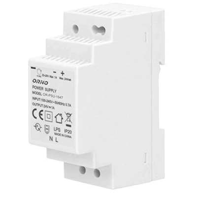 Imagen de ORNO PSU 1647 Transformador para carril DIN 24VDC, 1A, 24W (2 módulos)