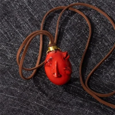 Imagen de VYZUTR Collar de Huevo del Rey para Cosplay La Edad Oro Colgante Arco Joyería Accesorios Disfraz Regalo fanáticos (Berserk Behelit Griffith)